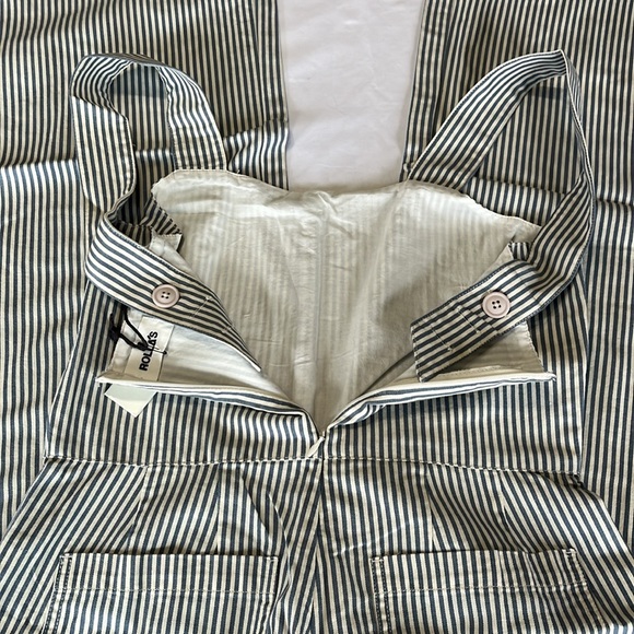 ROLLAS Sailor Striped Jumpsuit in Blue and White Cotton NWT - Picture 9 of 14